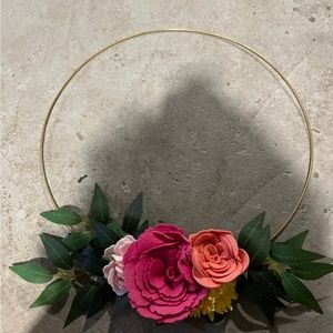 Floral felt wreath
